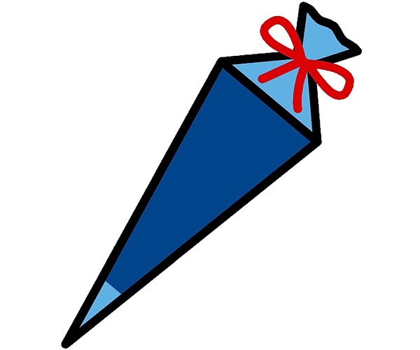 Das Bild zeigt eine Schultüte. Das Bild zeigt eine Schultüte.